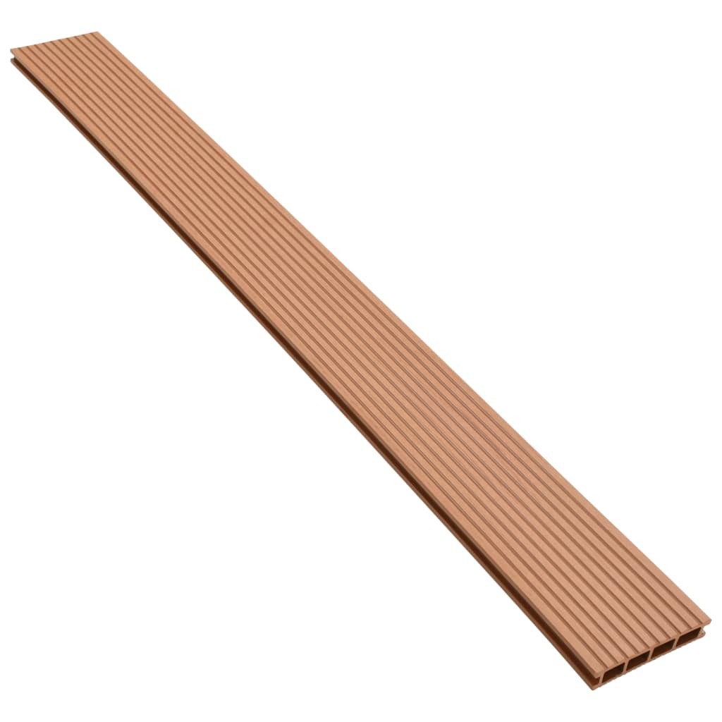WPC Decking Boards with Accessories 40 m² 4 m Brown